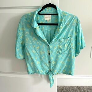 American Eagle tied Button Down Blouse